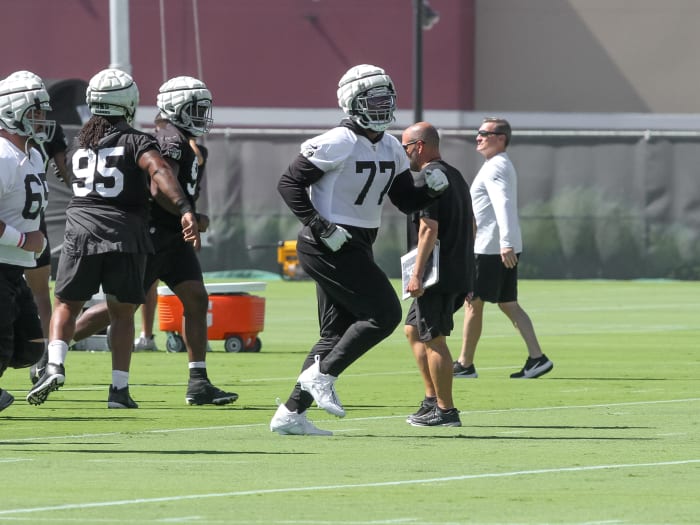 Thayer Munford has shined as a young player for the Las Vegas Raiders and looks to emerge as a full-time starter in 2024.